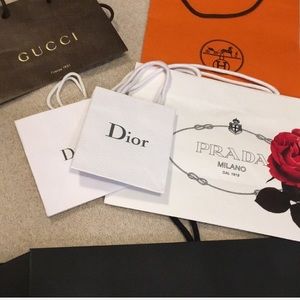 Paper bags and one dust bag